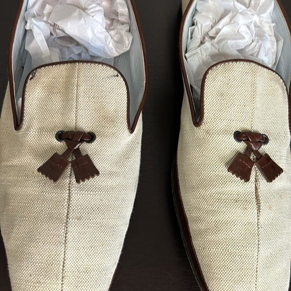 Tods Leather Gommino Cream Brown Loafer Driving Shoe Womens Sz 37.5 - Picture 4 of 10